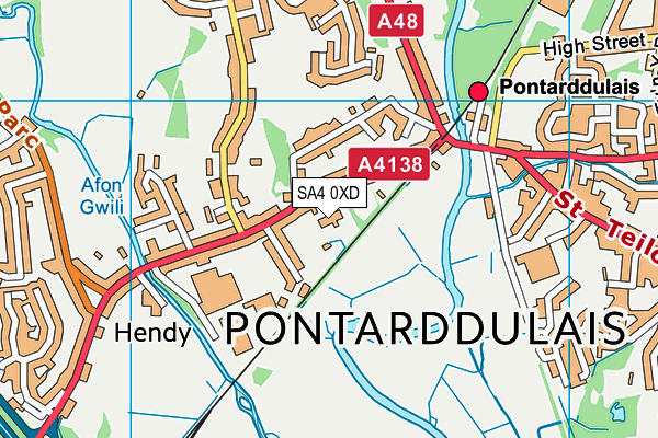SA4 0XD map - OS VectorMap District (Ordnance Survey) SA4 0XD map - OS VectorMap District (Ordnance Survey)