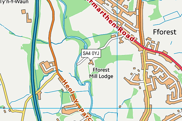SA4 0YJ map - OS VectorMap District (Ordnance Survey) SA4 0YJ map - OS VectorMap District (Ordnance Survey)