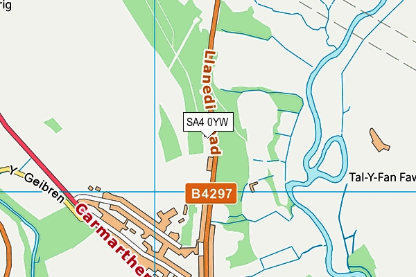 SA4 0YW map - OS VectorMap District (Ordnance Survey) SA4 0YW map - OS VectorMap District (Ordnance Survey)