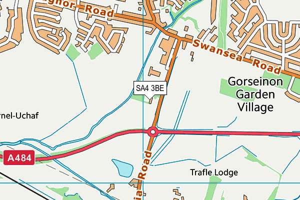SA4 3BE map - OS VectorMap District (Ordnance Survey) SA4 3BE map - OS VectorMap District (Ordnance Survey)