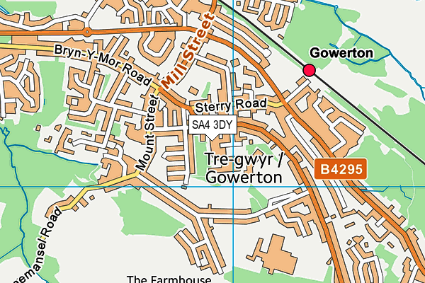 SA4 3DY map - OS VectorMap District (Ordnance Survey) SA4 3DY map - OS VectorMap District (Ordnance Survey)
