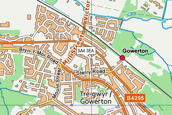 SA4 3EA map - OS VectorMap District (Ordnance Survey) SA4 3EA map - OS VectorMap District (Ordnance Survey)