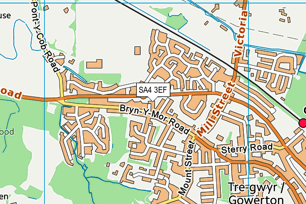 SA4 3EF map - OS VectorMap District (Ordnance Survey) SA4 3EF map - OS VectorMap District (Ordnance Survey)