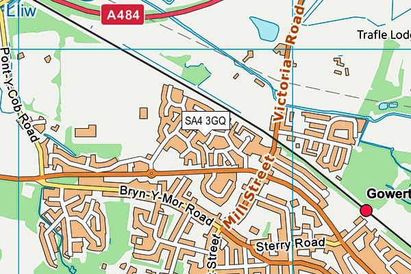 SA4 3GQ map - OS VectorMap District (Ordnance Survey) SA4 3GQ map - OS VectorMap District (Ordnance Survey)