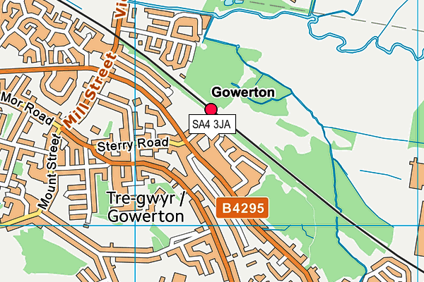 SA4 3JA map - OS VectorMap District (Ordnance Survey) SA4 3JA map - OS VectorMap District (Ordnance Survey)