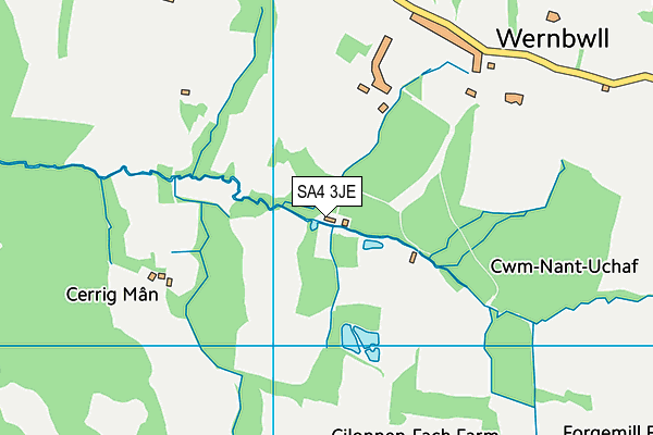 SA4 3JE map - OS VectorMap District (Ordnance Survey) SA4 3JE map - OS VectorMap District (Ordnance Survey)