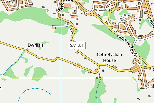 SA4 3JT map - OS VectorMap District (Ordnance Survey) SA4 3JT map - OS VectorMap District (Ordnance Survey)