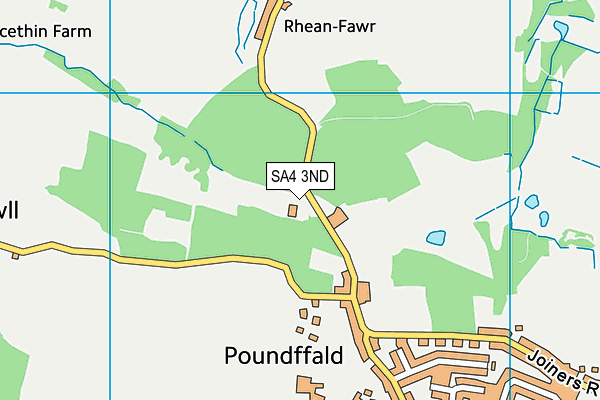 SA4 3ND map - OS VectorMap District (Ordnance Survey)