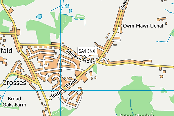SA4 3NX map - OS VectorMap District (Ordnance Survey) SA4 3NX map - OS VectorMap District (Ordnance Survey)