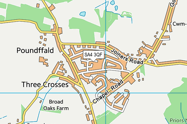 SA4 3QF map - OS VectorMap District (Ordnance Survey) SA4 3QF map - OS VectorMap District (Ordnance Survey)