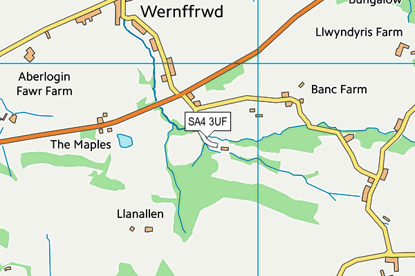 SA4 3UF map - OS VectorMap District (Ordnance Survey) SA4 3UF map - OS VectorMap District (Ordnance Survey)