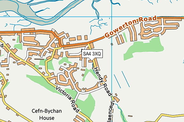 SA4 3XQ map - OS VectorMap District (Ordnance Survey) SA4 3XQ map - OS VectorMap District (Ordnance Survey)