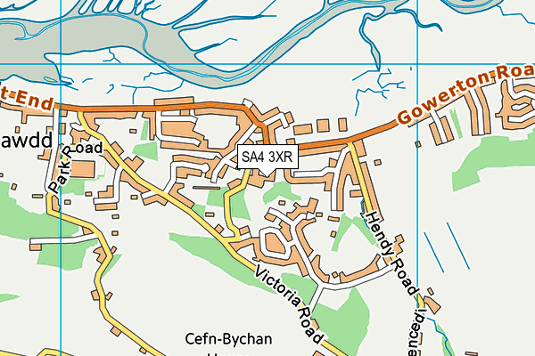 SA4 3XR map - OS VectorMap District (Ordnance Survey) SA4 3XR map - OS VectorMap District (Ordnance Survey)