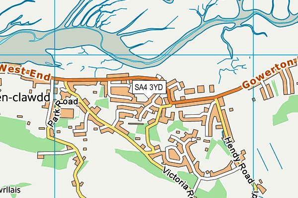 SA4 3YD map - OS VectorMap District (Ordnance Survey) SA4 3YD map - OS VectorMap District (Ordnance Survey)