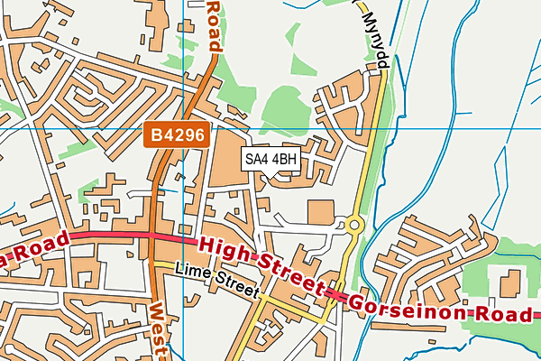 SA4 4BH map - OS VectorMap District (Ordnance Survey) SA4 4BH map - OS VectorMap District (Ordnance Survey)