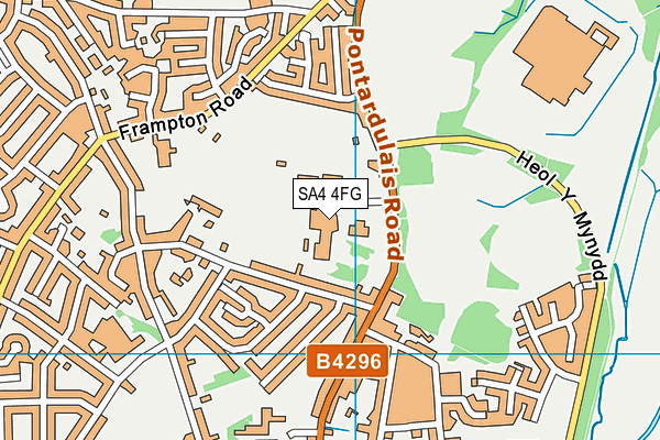 SA4 4FG map - OS VectorMap District (Ordnance Survey) SA4 4FG map - OS VectorMap District (Ordnance Survey)
