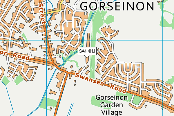 SA4 4HJ map - OS VectorMap District (Ordnance Survey) SA4 4HJ map - OS VectorMap District (Ordnance Survey)