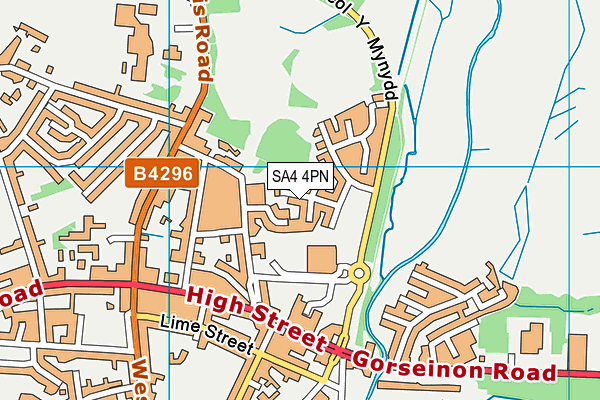 SA4 4PN map - OS VectorMap District (Ordnance Survey) SA4 4PN map - OS VectorMap District (Ordnance Survey)