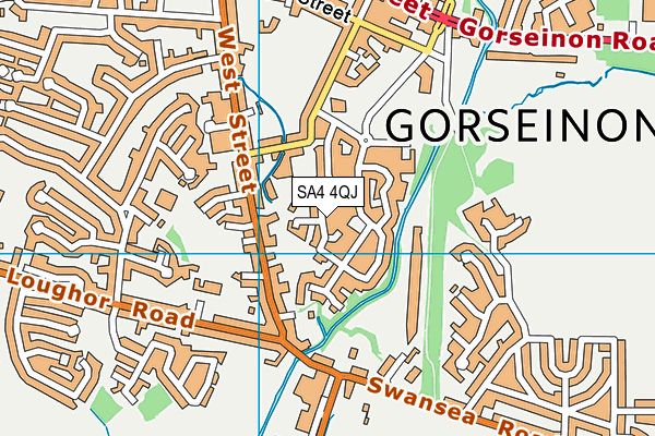 SA4 4QJ map - OS VectorMap District (Ordnance Survey) SA4 4QJ map - OS VectorMap District (Ordnance Survey)