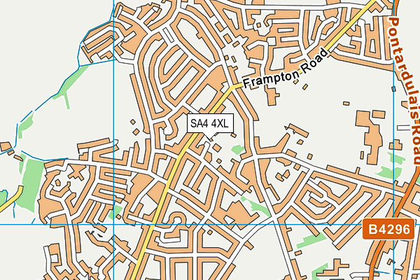 SA4 4XL map - OS VectorMap District (Ordnance Survey) SA4 4XL map - OS VectorMap District (Ordnance Survey)