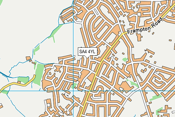 SA4 4YL map - OS VectorMap District (Ordnance Survey) SA4 4YL map - OS VectorMap District (Ordnance Survey)