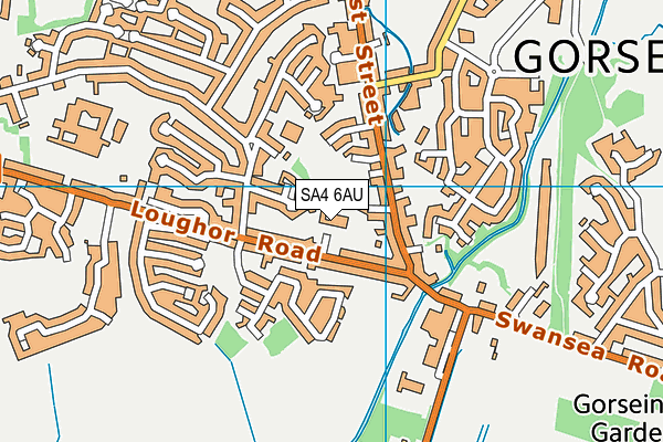 SA4 6AU map - OS VectorMap District (Ordnance Survey) SA4 6AU map - OS VectorMap District (Ordnance Survey)