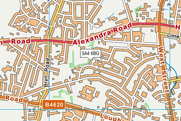 SA4 6BG map - OS VectorMap District (Ordnance Survey) SA4 6BG map - OS VectorMap District (Ordnance Survey)