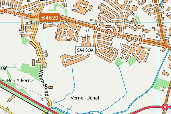 SA4 6QA map - OS VectorMap District (Ordnance Survey) SA4 6QA map - OS VectorMap District (Ordnance Survey)