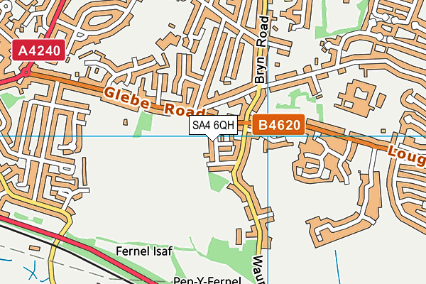 SA4 6QH map - OS VectorMap District (Ordnance Survey) SA4 6QH map - OS VectorMap District (Ordnance Survey)