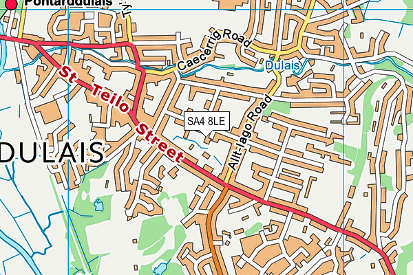 SA4 8LE map - OS VectorMap District (Ordnance Survey) SA4 8LE map - OS VectorMap District (Ordnance Survey)