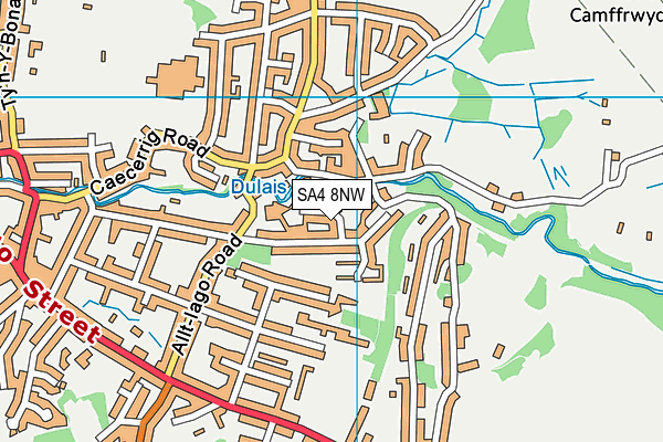 SA4 8NW map - OS VectorMap District (Ordnance Survey) SA4 8NW map - OS VectorMap District (Ordnance Survey)