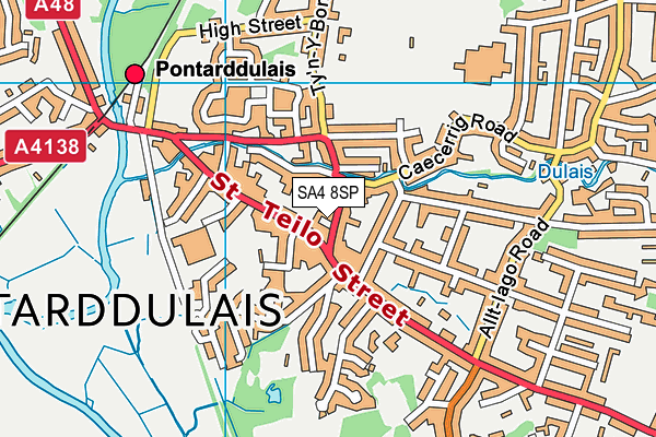 SA4 8SP map - OS VectorMap District (Ordnance Survey)