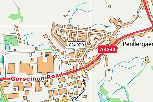 SA4 9DD map - OS VectorMap District (Ordnance Survey) SA4 9DD map - OS VectorMap District (Ordnance Survey)