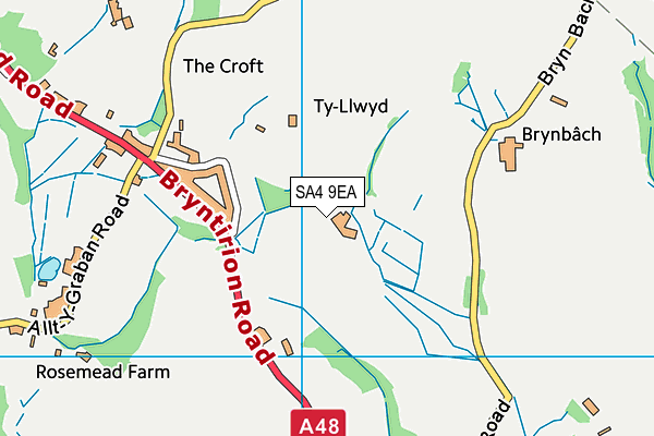 SA4 9EA map - OS VectorMap District (Ordnance Survey) SA4 9EA map - OS VectorMap District (Ordnance Survey)