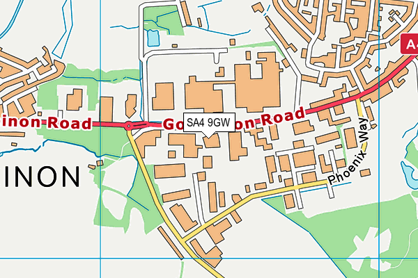SA4 9GW map - OS VectorMap District (Ordnance Survey) SA4 9GW map - OS VectorMap District (Ordnance Survey)