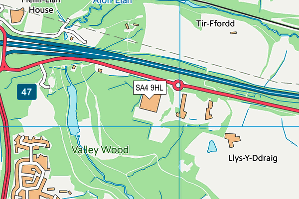 SA4 9HL map - OS VectorMap District (Ordnance Survey) SA4 9HL map - OS VectorMap District (Ordnance Survey)