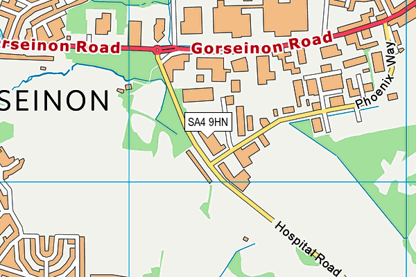 SA4 9HN map - OS VectorMap District (Ordnance Survey) SA4 9HN map - OS VectorMap District (Ordnance Survey)