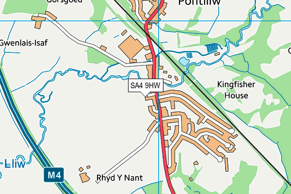 SA4 9HW map - OS VectorMap District (Ordnance Survey) SA4 9HW map - OS VectorMap District (Ordnance Survey)