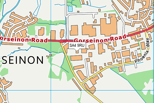 SA4 9RU map - OS VectorMap District (Ordnance Survey) SA4 9RU map - OS VectorMap District (Ordnance Survey)
