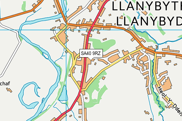 SA40 9RZ map - OS VectorMap District (Ordnance Survey) SA40 9RZ map - OS VectorMap District (Ordnance Survey)