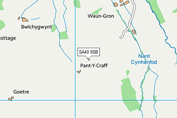 SA40 9SB map - OS VectorMap District (Ordnance Survey) SA40 9SB map - OS VectorMap District (Ordnance Survey)