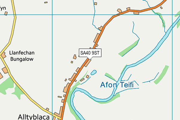 SA40 9ST map - OS VectorMap District (Ordnance Survey) SA40 9ST map - OS VectorMap District (Ordnance Survey)
