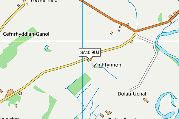 SA40 9UJ map - OS VectorMap District (Ordnance Survey) SA40 9UJ map - OS VectorMap District (Ordnance Survey)