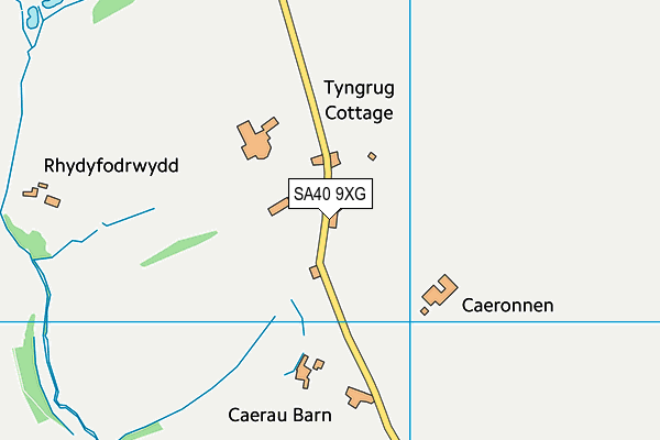 SA40 9XG map - OS VectorMap District (Ordnance Survey) SA40 9XG map - OS VectorMap District (Ordnance Survey)