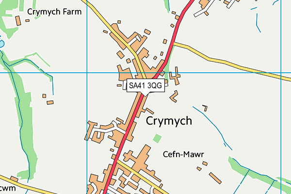 SA41 3QG map - OS VectorMap District (Ordnance Survey) SA41 3QG map - OS VectorMap District (Ordnance Survey)