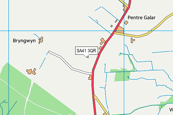 SA41 3QR map - OS VectorMap District (Ordnance Survey) SA41 3QR map - OS VectorMap District (Ordnance Survey)