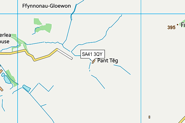 SA41 3QY map - OS VectorMap District (Ordnance Survey) SA41 3QY map - OS VectorMap District (Ordnance Survey)