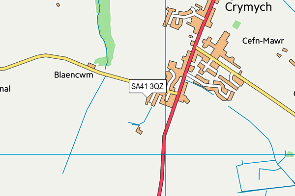 SA41 3QZ map - OS VectorMap District (Ordnance Survey) SA41 3QZ map - OS VectorMap District (Ordnance Survey)