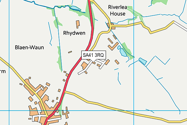 SA41 3RQ map - OS VectorMap District (Ordnance Survey) SA41 3RQ map - OS VectorMap District (Ordnance Survey)