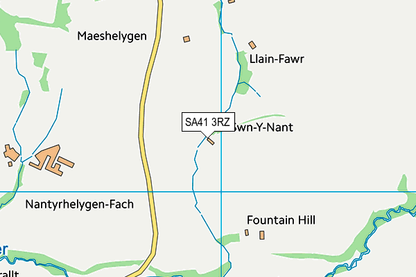 SA41 3RZ map - OS VectorMap District (Ordnance Survey) SA41 3RZ map - OS VectorMap District (Ordnance Survey)